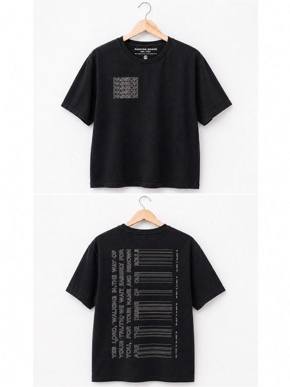 Faith Based Graphic Tee Large | Minimalist Christian Streetwear Passion Brand